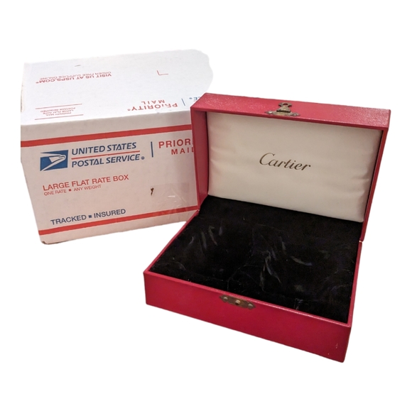 Large rare Vintage Cartier velvet lined Jewelry box - Picture 8 of 16